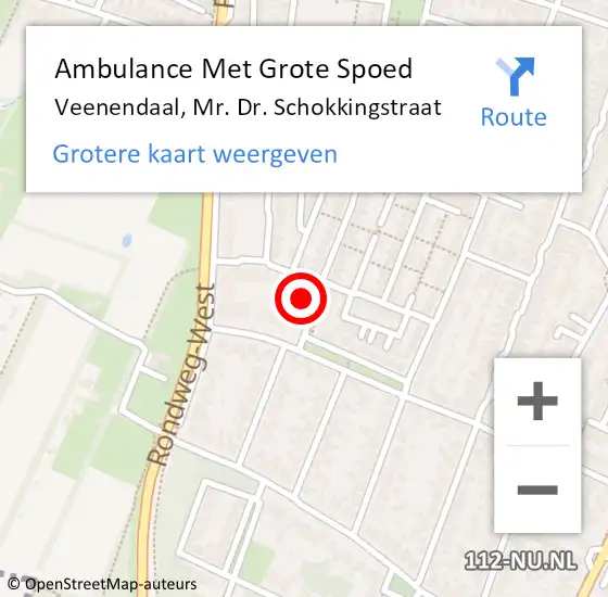 Locatie op kaart van de 112 melding: Ambulance Met Grote Spoed Naar Veenendaal, Mr. Dr. Schokkingstraat op 16 april 2022 18:29