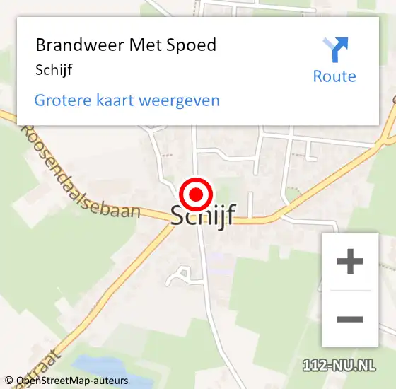 Locatie op kaart van de 112 melding: Brandweer Met Spoed Naar Schijf op 16 april 2022 19:56