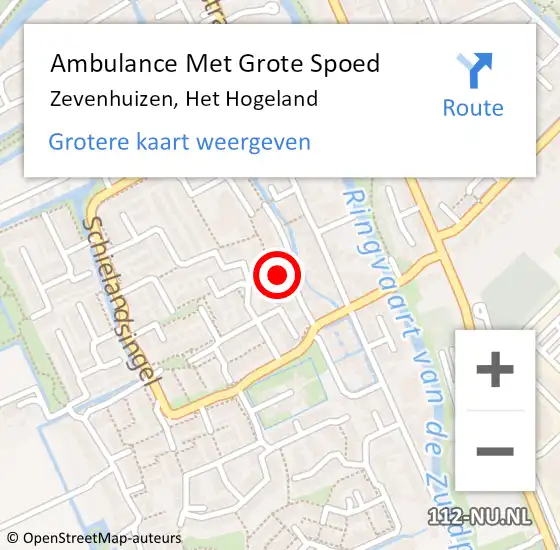 Locatie op kaart van de 112 melding: Ambulance Met Grote Spoed Naar Zevenhuizen, Het Hogeland op 17 april 2022 08:49