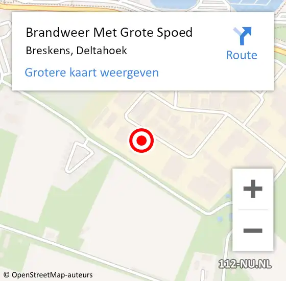 Locatie op kaart van de 112 melding: Brandweer Met Grote Spoed Naar Breskens, Deltahoek op 17 april 2022 11:13