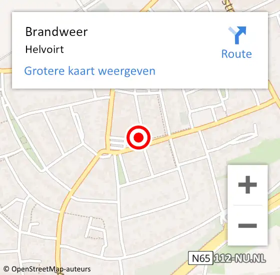 Locatie op kaart van de 112 melding: Brandweer Helvoirt op 17 april 2022 11:36