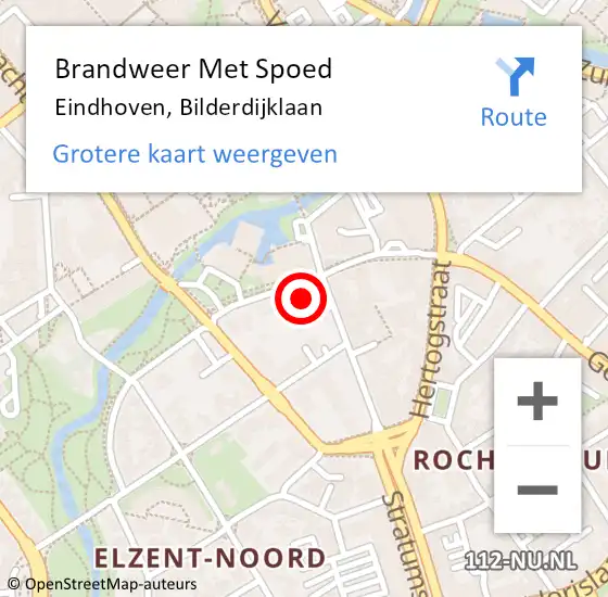 Locatie op kaart van de 112 melding: Brandweer Met Spoed Naar Eindhoven, Bilderdijklaan op 17 april 2022 18:13