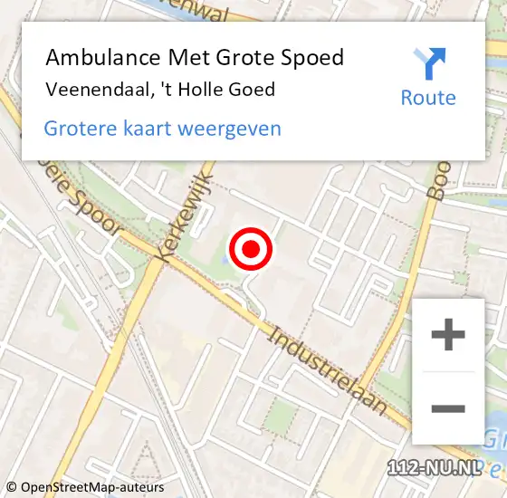 Locatie op kaart van de 112 melding: Ambulance Met Grote Spoed Naar Veenendaal, 't Holle Goed op 17 april 2022 20:28