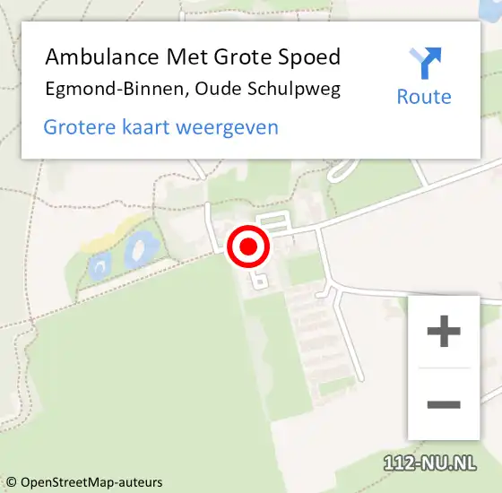Locatie op kaart van de 112 melding: Ambulance Met Grote Spoed Naar Egmond-Binnen, Oude Schulpweg op 18 april 2022 10:25