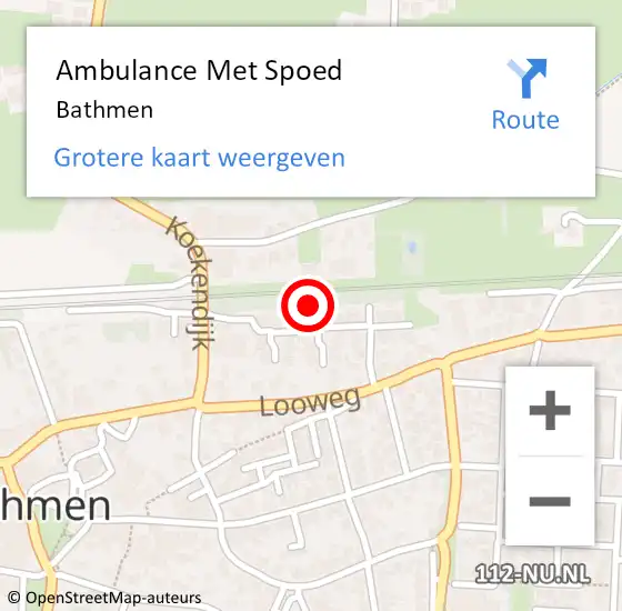 Locatie op kaart van de 112 melding: Ambulance Met Spoed Naar Bathmen op 18 april 2022 20:31