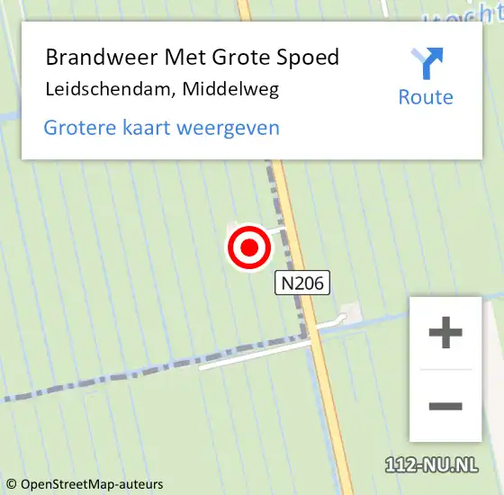 Locatie op kaart van de 112 melding: Brandweer Met Grote Spoed Naar Leidschendam, Middelweg op 18 april 2022 21:50