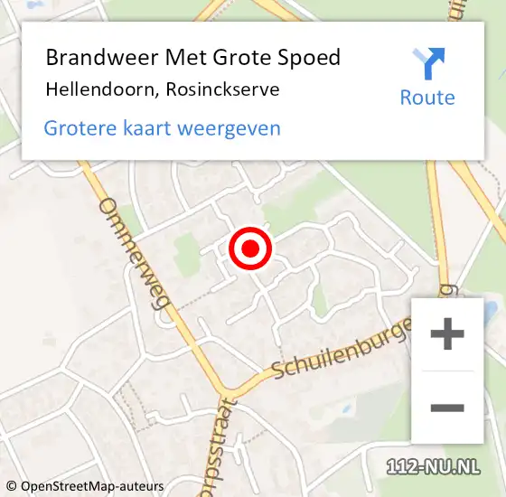 Locatie op kaart van de 112 melding: Brandweer Met Grote Spoed Naar Hellendoorn, Rosinckserve op 19 april 2022 08:52