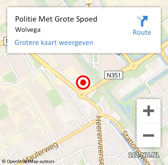 Locatie op kaart van de 112 melding: Politie Met Grote Spoed Naar Wolvega op 19 april 2022 09:25