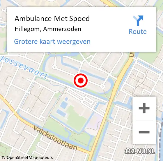 Locatie op kaart van de 112 melding: Ambulance Met Spoed Naar Hillegom, Ammerzoden op 19 april 2022 09:40