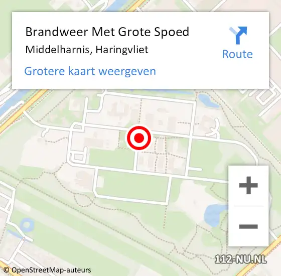 Locatie op kaart van de 112 melding: Brandweer Met Grote Spoed Naar Middelharnis, Haringvliet op 19 april 2022 10:46