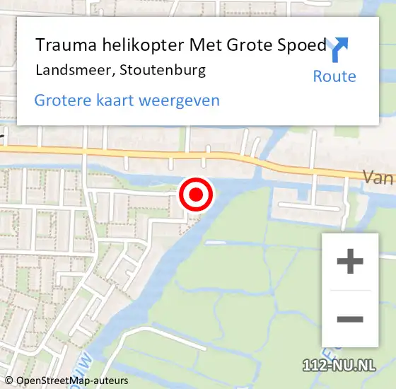 Locatie op kaart van de 112 melding: Trauma helikopter Met Grote Spoed Naar Landsmeer, Stoutenburg op 19 april 2022 12:07