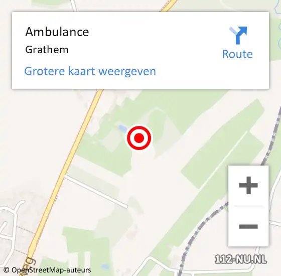 Locatie op kaart van de 112 melding: Ambulance Grathem op 19 april 2022 15:35