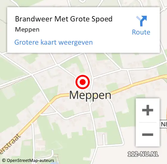 Locatie op kaart van de 112 melding: Brandweer Met Grote Spoed Naar Meppen op 19 april 2022 15:38