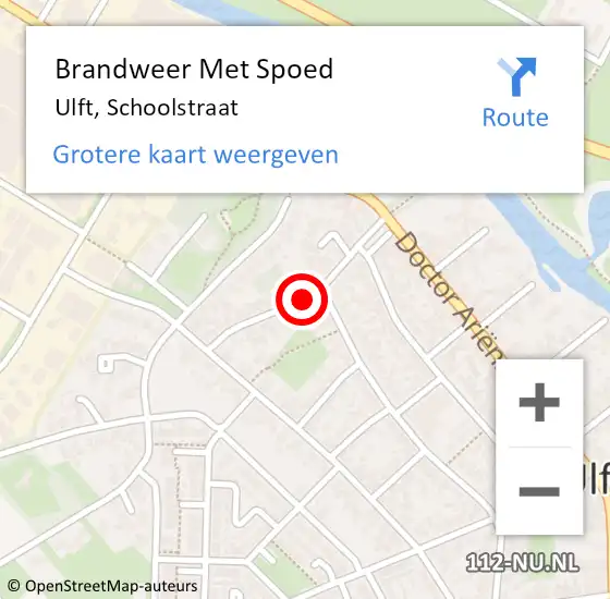 Locatie op kaart van de 112 melding: Brandweer Met Spoed Naar Ulft, Schoolstraat op 19 april 2022 18:12