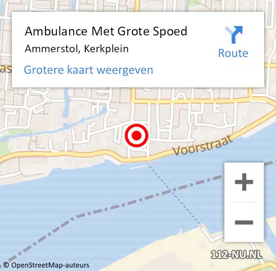 Locatie op kaart van de 112 melding: Ambulance Met Grote Spoed Naar Ammerstol, Kerkplein op 19 april 2022 19:05