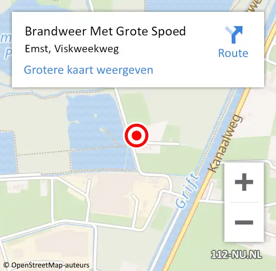 Locatie op kaart van de 112 melding: Brandweer Met Grote Spoed Naar Emst, Viskweekweg op 19 april 2022 22:09