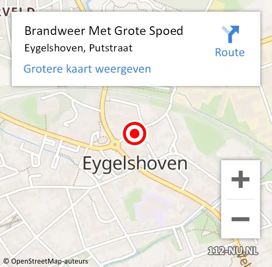 Locatie op kaart van de 112 melding: Brandweer Met Grote Spoed Naar Eygelshoven, Putstraat op 20 april 2022 02:00