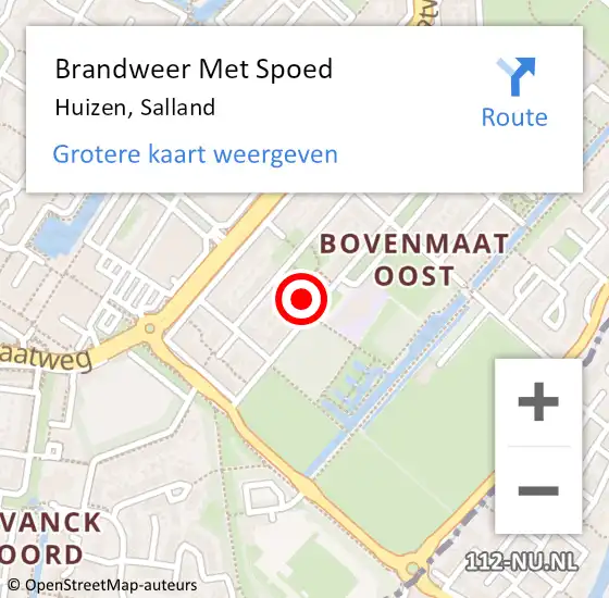 Locatie op kaart van de 112 melding: Brandweer Met Spoed Naar Huizen, Salland op 20 april 2022 15:47