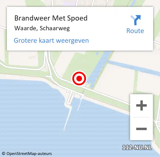 Locatie op kaart van de 112 melding: Brandweer Met Spoed Naar Waarde, Schaarweg op 20 april 2022 16:18