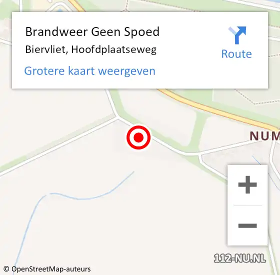 Locatie op kaart van de 112 melding: Brandweer Geen Spoed Naar Biervliet, Hoofdplaatseweg op 20 april 2022 17:21