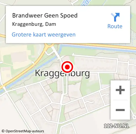 Locatie op kaart van de 112 melding: Brandweer Geen Spoed Naar Kraggenburg, Dam op 20 april 2022 20:14