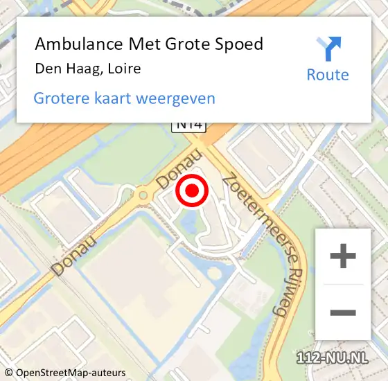 Locatie op kaart van de 112 melding: Ambulance Met Grote Spoed Naar Den Haag, Loire op 21 april 2022 01:05