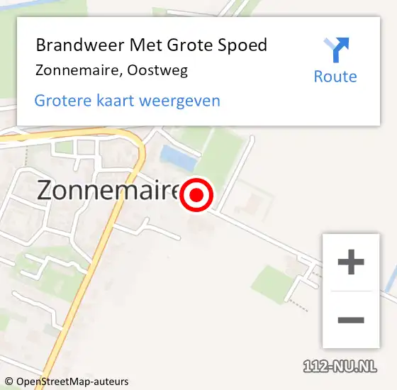 Locatie op kaart van de 112 melding: Brandweer Met Grote Spoed Naar Zonnemaire, Oostweg op 21 april 2022 09:16