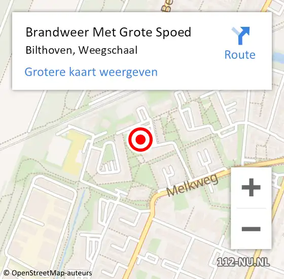 Locatie op kaart van de 112 melding: Brandweer Met Grote Spoed Naar Bilthoven, Weegschaal op 21 april 2022 10:38