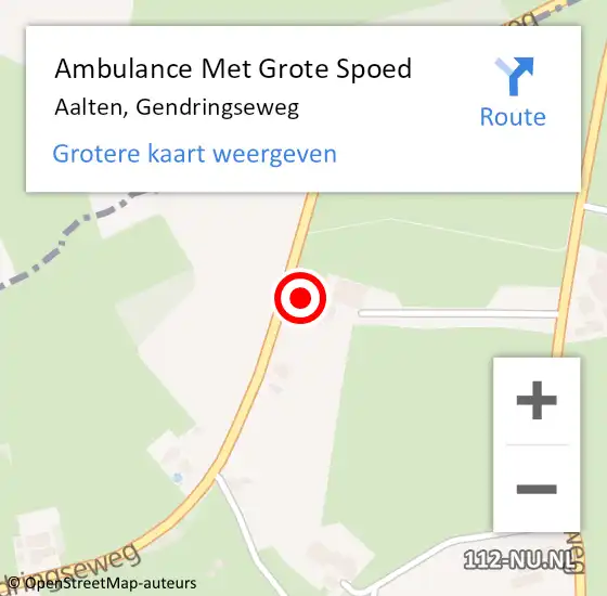 Locatie op kaart van de 112 melding: Ambulance Met Grote Spoed Naar Aalten, Gendringseweg op 8 oktober 2013 11:24