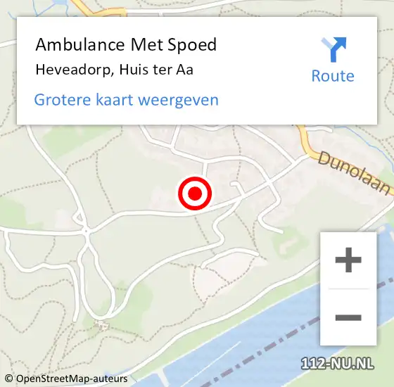 Locatie op kaart van de 112 melding: Ambulance Met Spoed Naar Heveadorp, Huis ter Aa op 21 april 2022 16:12