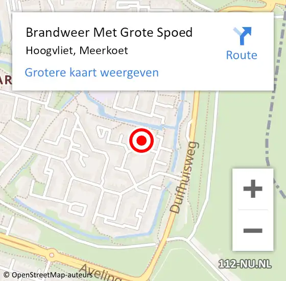 Locatie op kaart van de 112 melding: Brandweer Met Grote Spoed Naar Rozenburg, Meerkoet op 22 april 2022 09:15