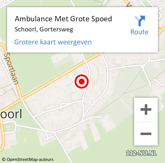 Locatie op kaart van de 112 melding: Ambulance Met Grote Spoed Naar Schoorl, Gortersweg op 22 april 2022 10:41