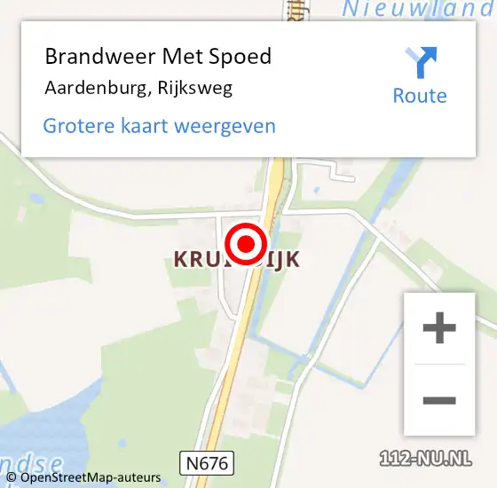 Locatie op kaart van de 112 melding: Brandweer Met Spoed Naar Aardenburg, Rijksweg op 22 april 2022 11:12