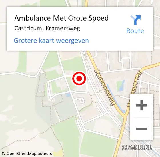 Locatie op kaart van de 112 melding: Ambulance Met Grote Spoed Naar Castricum, Kramersweg op 22 april 2022 14:00
