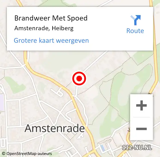 Locatie op kaart van de 112 melding: Brandweer Met Spoed Naar Amstenrade, Heiberg op 23 april 2022 10:34