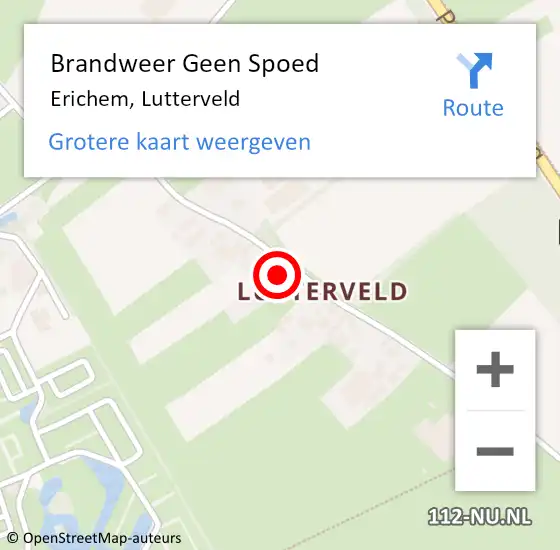 Locatie op kaart van de 112 melding: Brandweer Geen Spoed Naar Erichem, Lutterveld op 23 april 2022 13:44