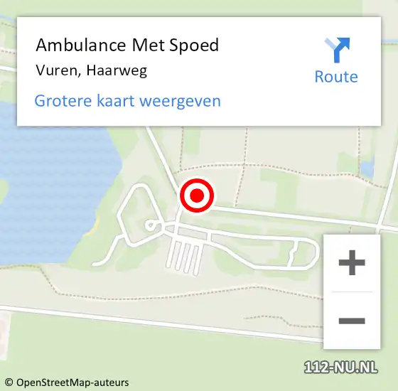 Locatie op kaart van de 112 melding: Ambulance Met Spoed Naar Vuren, Haarweg op 23 april 2022 14:34