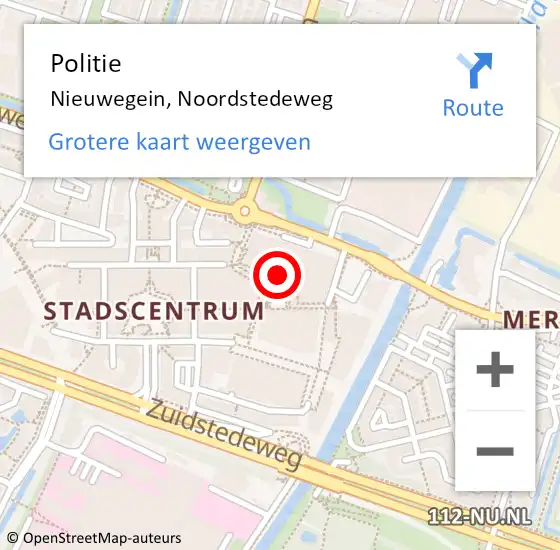 Locatie op kaart van de 112 melding: Politie Nieuwegein, Noordstedeweg op 23 april 2022 19:31