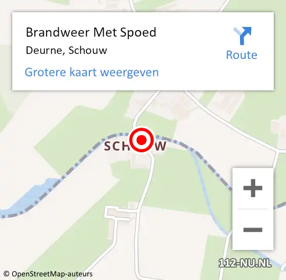 Locatie op kaart van de 112 melding: Brandweer Met Spoed Naar Deurne, Schouw op 23 april 2022 20:05