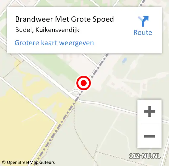Locatie op kaart van de 112 melding: Brandweer Met Grote Spoed Naar Budel, Kuikensvendijk op 23 april 2022 21:18