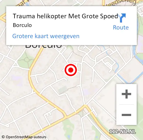 Locatie op kaart van de 112 melding: Trauma helikopter Met Grote Spoed Naar Borculo op 24 april 2022 12:42