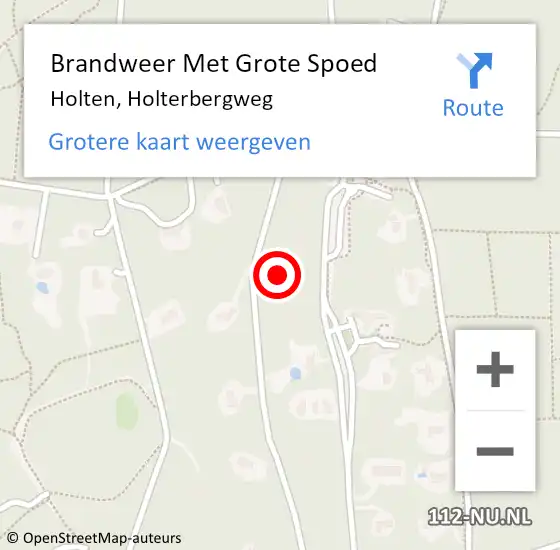 Locatie op kaart van de 112 melding: Brandweer Met Grote Spoed Naar Holten, Holterbergweg op 24 april 2022 15:22