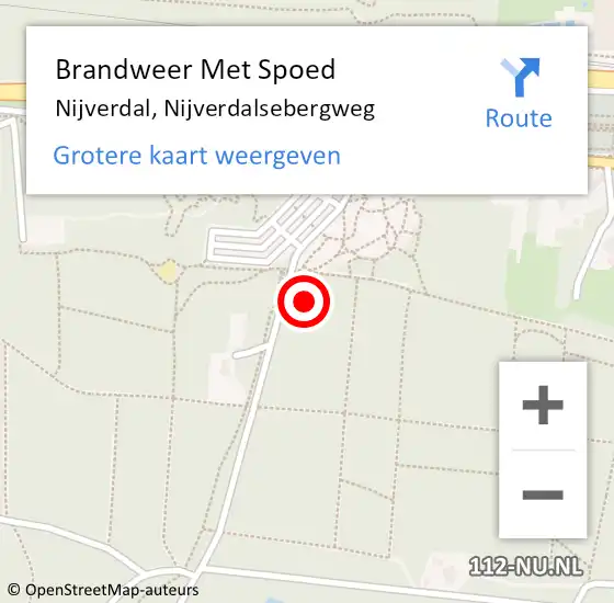 Locatie op kaart van de 112 melding: Brandweer Met Spoed Naar Nijverdal, Nijverdalsebergweg op 24 april 2022 16:22