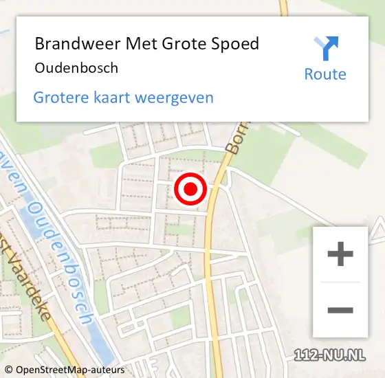 Locatie op kaart van de 112 melding: Brandweer Met Grote Spoed Naar Oudenbosch op 15 juli 2014 13:19