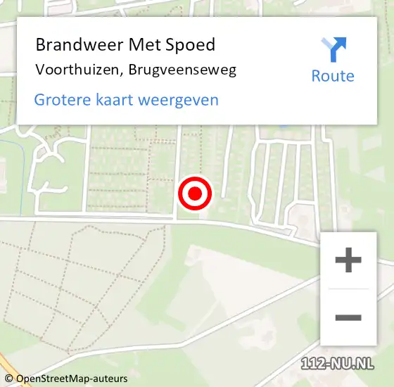 Locatie op kaart van de 112 melding: Brandweer Met Spoed Naar Voorthuizen, Brugveenseweg op 24 april 2022 20:46