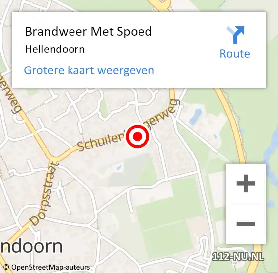 Locatie op kaart van de 112 melding: Brandweer Met Spoed Naar Hellendoorn op 25 april 2022 06:56