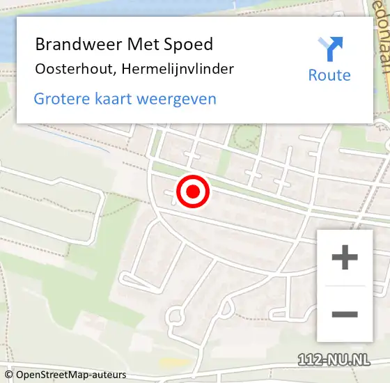 Locatie op kaart van de 112 melding: Brandweer Met Spoed Naar Oosterhout, Hermelijnvlinder op 25 april 2022 08:39