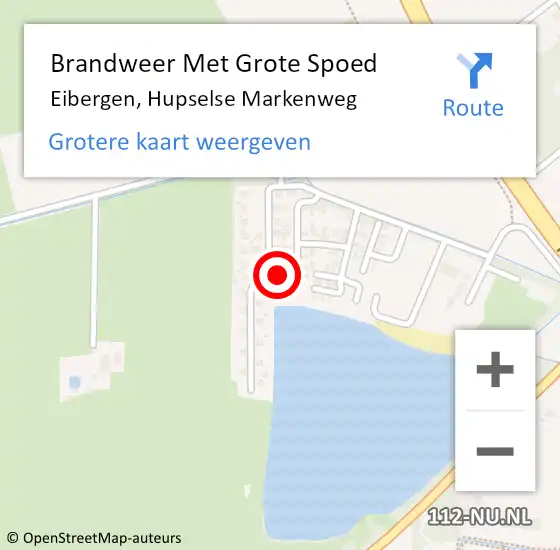 Locatie op kaart van de 112 melding: Brandweer Met Grote Spoed Naar Eibergen, Hupselse Markenweg op 25 april 2022 10:18