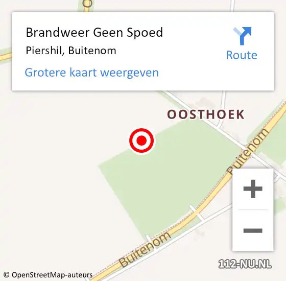 Locatie op kaart van de 112 melding: Brandweer Geen Spoed Naar Piershil, Buitenom op 25 april 2022 18:32