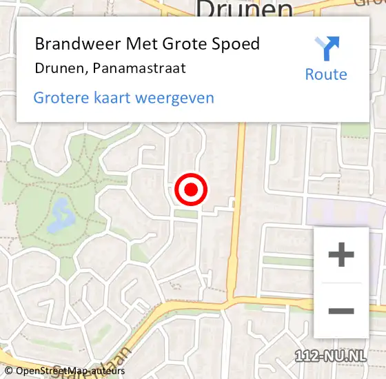 Locatie op kaart van de 112 melding: Brandweer Met Grote Spoed Naar Drunen, Panamastraat op 26 april 2022 11:11